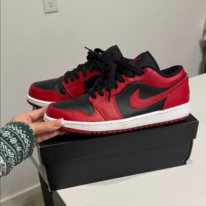 Air Jordan 1Low-Top Sneakers Red And Black